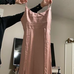 Joanne Empire Waist Maxi Dress Rose Gold